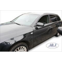 Heko Deflecteurs d'air Déflecteurs de Vent Compatible Avec Audi A6 C6 4/5P. Berlina 2004-2011, Ensemble 2 pièces, Noir, Fumé, Aérodynamique, Montage facile