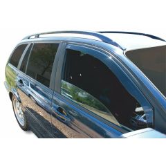 Heko Deflecteurs d'air Déflecteurs de Vent Compatible Avec Bmw 3 Series E46 4P. Berlina, Tricorps 1998-2005, Ensemble 2 pièces, Noir, Fumé, Aérodynamique, Montage facile