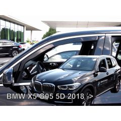 Heko Deflecteurs d'air Déflecteurs de Vent Compatible Avec Bmw X5 G05 depuis 2018, Ensemble 2 pièces, Noir, Fumé, Aérodynamique, Montage facile