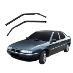 Heko Deflecteurs d'air Déflecteurs de Vent Compatible Avec Citroen Xantia 5P. Berlina 1993-2000, Ensemble 2 pièces, Noir, Fumé, Aérodynamique, Montage facile