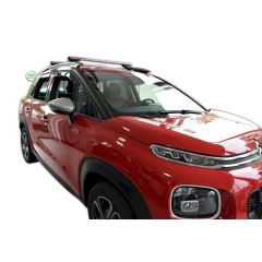 Heko Deflecteurs d'air Déflecteurs de Vent Compatible Avec Citroen C3 Aircross 5Porte depuis 2017, Ensemble 4 pièces, Noir, Fumé, Aérodynamique, Montage facile