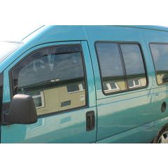 Heko Deflecteurs d'air Déflecteurs de Vent Compatible Avec Fiat Scudo 2-P. Berlina 1996-2007, Ensemble 2 pièces, Noir, Fumé, Aérodynamique, Montage facile
