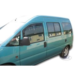 Heko Deflecteurs d'air Déflecteurs de Vent Compatible Avec Citroen Jumpy 1996-2007, Ensemble 2 pièces, Noir, Fumé, Aérodynamique, Montage facile