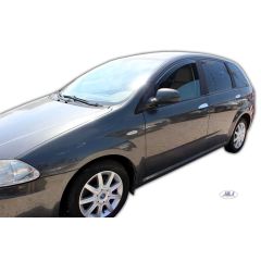 Heko Deflecteurs d'air Déflecteurs de Vent Compatible Avec Fiat Croma 2005-2011, Ensemble 2 pièces, Noir, Fumé, Aérodynamique, Montage facile