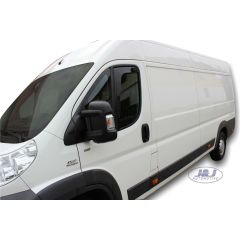 Heko Deflecteurs d'air Déflecteurs de Vent Compatible Avec Fiat Jumper depuis 2006, Ensemble 2 pièces, Noir, Fumé, Aérodynamique, Montage facile