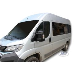 Heko Deflecteurs d'air Déflecteurs de Vent Compatible Avec Fiat Ducato 2-P. Berlina 2014-prés 2pcs, Noir, Fumé, Aérodynamique, Montage facile