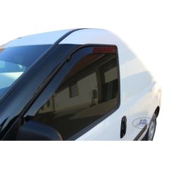 Heko Deflecteurs d'air Déflecteurs de Vent Compatible Avec Fiat Doo 5P. Berlina depuis 2010, Ensemble 2 pièces, Noir, Fumé, Aérodynamique, Montage facile