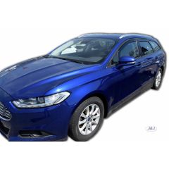 Heko Deflecteurs d'air Déflecteurs de Vent Compatible Avec Ford Mondeo 5P. Berlina depuis 2015 Break, Ensemble 4 pièces, Noir, Fumé, Aérodynamique, Montage facile