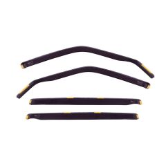 Heko Deflecteurs d'air Déflecteurs de Vent Compatible Avec Hyundai Santa Fe 2006-2012, Ensemble 4 pièces, Noir, Fumé, Aérodynamique, Montage facile