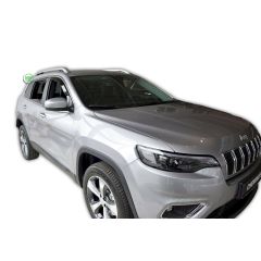 Heko Deflecteurs d'air Déflecteurs de Vent Compatible Avec Jeep Cherokee Kl 5P. Berlina depuis 2014, Ensemble 4 pièces, Noir, Fumé, Aérodynamique, Montage facile