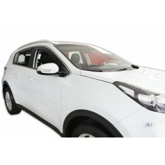 Heko Deflecteurs d'air Déflecteurs de Vent Compatible Avec Kia Sportage QL, QLE 2016-2021, Ensemble 4 pièces, Noir, Fumé, Aérodynamique, Montage facile