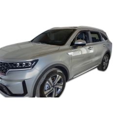 Heko Deflecteurs d'air Déflecteurs de Vent Compatible Avec Kia Sorento 4 depuis 2020, Ensemble 2 pièces, Noir, Fumé, Aérodynamique, Montage facile