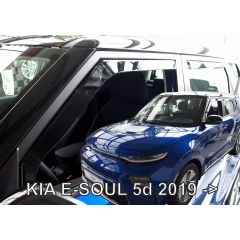 Heko Deflecteurs d'air Déflecteurs de Vent Compatible Avec Kia E-Soul depuis 2019, Ensemble 4 pièces, Noir, Fumé, Aérodynamique, Montage facile