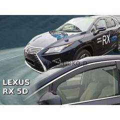 Heko Deflecteurs d'air Déflecteurs de Vent Compatible Avec Lexus RX 4 5P. Berlina 2015-2022, Ensemble 2 pièces, Noir, Fumé, Aérodynamique, Montage facile