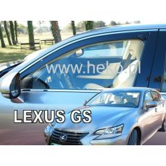 Heko Deflecteurs d'air Déflecteurs de Vent Compatible Avec Lexus GS 4 4-Porte depuis 2012, Ensemble 2 pièces, Noir, Fumé, Aérodynamique, Montage facile