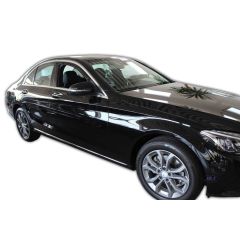 Heko Deflecteurs d'air Déflecteurs de Vent Compatible Avec Mercedes C-Klasse W205 4/5P. Berlina 2014-2021, Ensemble 4 pièces, Noir, Fumé, Aérodynamique, Montage facile