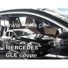 Heko Deflecteurs d'air Déflecteurs de Vent Compatible Avec Mercedes GLE Schneiden C292 5P. Berlina depuis 2016, Ensemble 2 pièces, Noir, Fumé, Aérodynamique, Montage facile