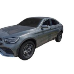 Heko Deflecteurs d'air Déflecteurs de Vent Compatible Avec Mercedes GLC Coupe C253 2016-2022, Ensemble 2 pièces, Noir, Fumé, Aérodynamique, Montage facile
