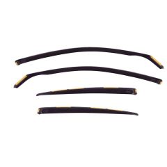 Heko Deflecteurs d'air Déflecteurs de Vent Compatible Avec Nissan Patrol Y601987-1997, Ensemble 4 pièces, Noir, Fumé, Aérodynamique, Montage facile