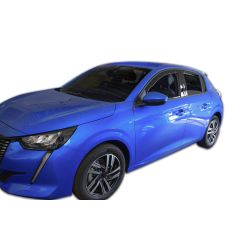 Heko Deflecteurs d'air Déflecteurs de Vent Compatible Avec Peugeot 208 depuis 2019, Ensemble 4 pièces, Noir, Fumé, Aérodynamique, Montage facile