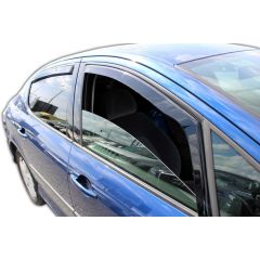 Heko Deflecteurs d'air Déflecteurs de Vent Compatible Avec Peugeot 407 4P. Berlina 2004-2011, Ensemble 4 pièces, Noir, Fumé, Aérodynamique, Montage facile