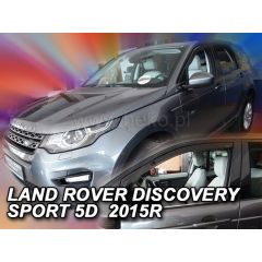 Heko Deflecteurs d'air Déflecteurs de Vent Compatible Avec Land Rover Discovery Sport depuis 2014, Ensemble 2 pièces, Noir, Fumé, Aérodynamique, Montage facile