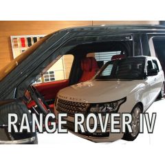 Heko Deflecteurs d'air Déflecteurs de Vent Compatible Avec Land Rover Range Rover 4 depuis 2012 5P. Berlina, Ensemble 2 pièces, Noir, Fumé, Aérodynamique, Montage facile