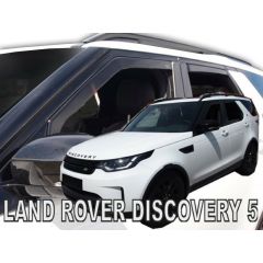 Heko Deflecteurs d'air Déflecteurs de Vent Compatible Avec Land Rover Discovery 5 depuis 2016, Ensemble 4 pièces, Noir, Fumé, Aérodynamique, Montage facile