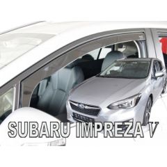 Heko Deflecteurs d'air Déflecteurs de Vent Compatible Avec Subaru Impreza 5P. Berlina depuis 2017, Ensemble 2 pièces, Noir, Fumé, Aérodynamique, Montage facile