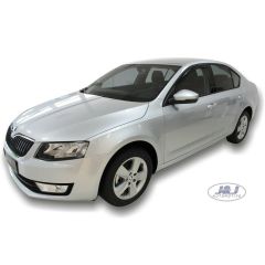 Heko Deflecteurs d'air Déflecteurs de Vent Compatible Avec Skoda Octavia 3, 2013-2020, Ensemble 2 pièces, Noir, Fumé, Aérodynamique, Montage facile