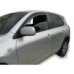 Heko Deflecteurs d'air Déflecteurs de Vent Compatible Avec Toyota RAV4 5P. Berlina 2006-2012, Ensemble 2 pièces, Noir, Fumé, Aérodynamique, Montage facile