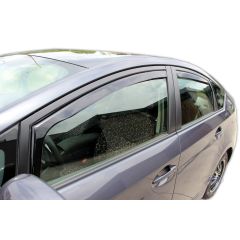 Heko Deflecteurs d'air Déflecteurs de Vent Compatible Avec Toyota Prius 3 2010-2015 5P. Berlina, Ensemble 4 pièces, Noir, Fumé, Aérodynamique, Montage facile