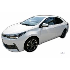 Heko Deflecteurs d'air Déflecteurs de Vent Compatible Avec Toyota Corolla E16 2014-2018 4P. Berlina, Ensemble 4 pièces, Noir, Fumé, Aérodynamique, Montage facile