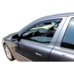 Heko Deflecteurs d'air Déflecteurs de Vent Compatible Avec Volvo S60 4P. Berlina 2000-2010, Ensemble 2 pièces, Noir, Fumé, Aérodynamique, Montage facile