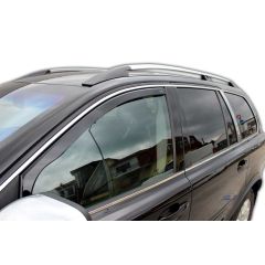 Heko Deflecteurs d'air Déflecteurs de Vent Compatible Avec Volvo XC90 2003-2014, Ensemble 2 pièces, Noir, Fumé, Aérodynamique, Montage facile