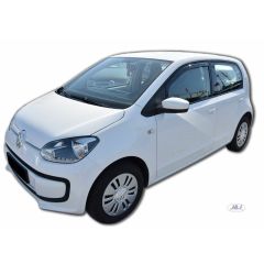 Heko Deflecteurs d'air Déflecteurs de Vent Compatible Avec Seat Mii depuis 2012, Ensemble 2 pièces, Noir, Fumé, Aérodynamique, Montage facile