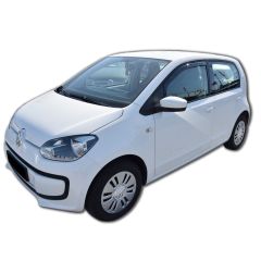 Heko Deflecteurs d'air Déflecteurs de Vent Compatible Avec Volkswagen Up! 5P. Berlina depuis 2012, Ensemble 2 pièces, Noir, Fumé, Aérodynamique, Montage facile