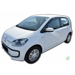 Heko Deflecteurs d'air Déflecteurs de Vent Compatible Avec Seat MII 5P. Berlina depuis 2012 2pcs, Noir, Fumé, Aérodynamique, Montage facile