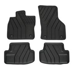 3D Éco Tapis De Sol En Caoutchouc Compatible Avec Volkswagen Jetta 6 2011-2018, Système de Fixation, Bord Haut, Inodore, Noir, Antidérapant, Toutes Saisons