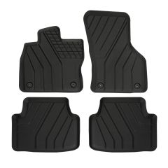 3D Éco Tapis De Sol En Caoutchouc Compatible Avec Volkswagen Passat B8 depuis 2014, Système de Fixation, Bord Haut, Inodore, Noir, Antidérapant, Toutes Saisons