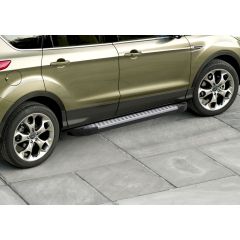 Marchelettes aluminium avancé seuil avec Ford Kuga 2008-2012, 2 pièces Marchepied avec ABE certificat, Matériel de Montage