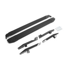 Marchepieds basic noir aluminium seuil avec Honda CR-V 2006-2012, 2 pièces Marchepied avec ABE certificat, Matériel de Montage