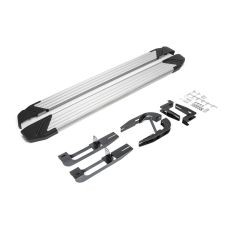 Marchepieds Basic aluminium seuil avec Hyundai Santa FE 2006-2012, 2 pièces Marchepied avec ABE certificat, Matériel de Montage
