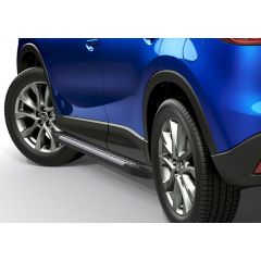 Marchelettes aluminium avancé seuil avec Mazda CX-5 2012-2017, 2 pièces Marchepied avec ABE certificat, Matériel de Montage