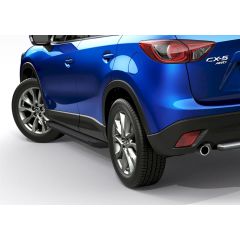 Marchepieds basic noir aluminium seuil avec Mazda CX-5 2012-2017, 2 pièces Marchepied avec ABE certificat, Matériel de Montage