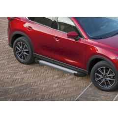 Marchepieds Basic aluminium seuil avec Mazda CX-5 depuis 2017, 2 pièces Marchepied avec ABE certificat, Matériel de Montage