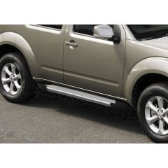 Marchepieds Basic aluminium seuil avec Nissan Pathfinder R51 2004-2013, 2 pièces Marchepied avec ABE certificat, Matériel de Montage