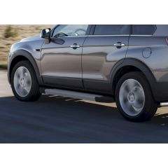 Marchepieds Basic aluminium seuil avec Chevrolet Captiva 2011-2015, 2 pièces Marchepied avec ABE certificat, Matériel de Montage