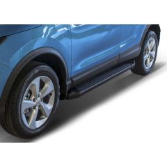 Marchepieds basic noir aluminium seuil avec Nissan Qashqai J11 Facelift 2018-2021, 2 pièces Marchepied avec ABE certificat, Matériel de Montage