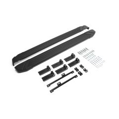 Marchepieds basic noir aluminium seuil avec Skoda Kodiaq depuis 2016, 2 pièces Marchepied avec ABE certificat, Matériel de Montage